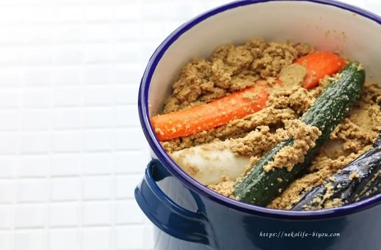 きゅうりやナスやにんじんのぬか漬けの写真風邪予防に！発酵食品で免疫力を高める40代の食生活