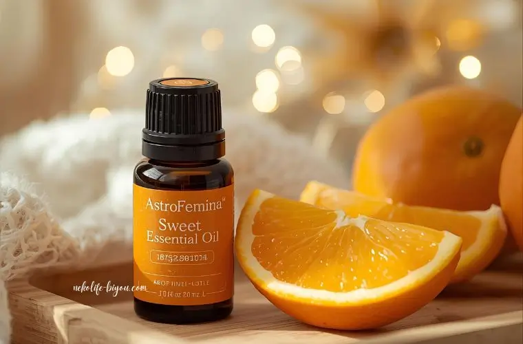 オレンジスィートの精油瓶とオレンジの果実の写真｜ベッドサイドに置かれたハーブティーと精油瓶

女性の手がハーブをティーポットに入れる瞬間

落ち着いた夜の照明、温もりのある色味