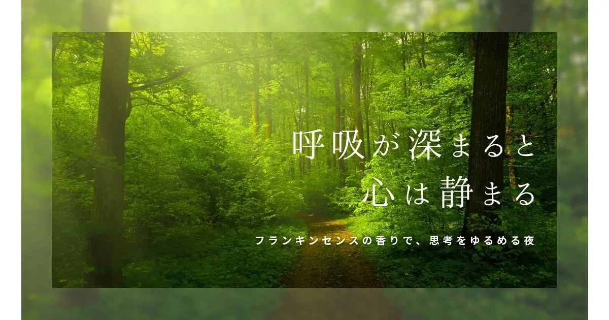 フランキンセンス精油の効果と使い方|呼吸を深めて心を整える香り