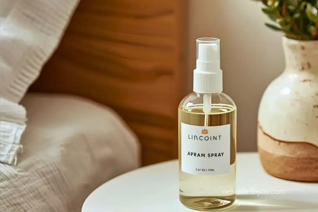 アロマのピローミストの写真｜ネロリ精油の効果と使い方｜不安をほどき、心をやわらかく整える夜の香り