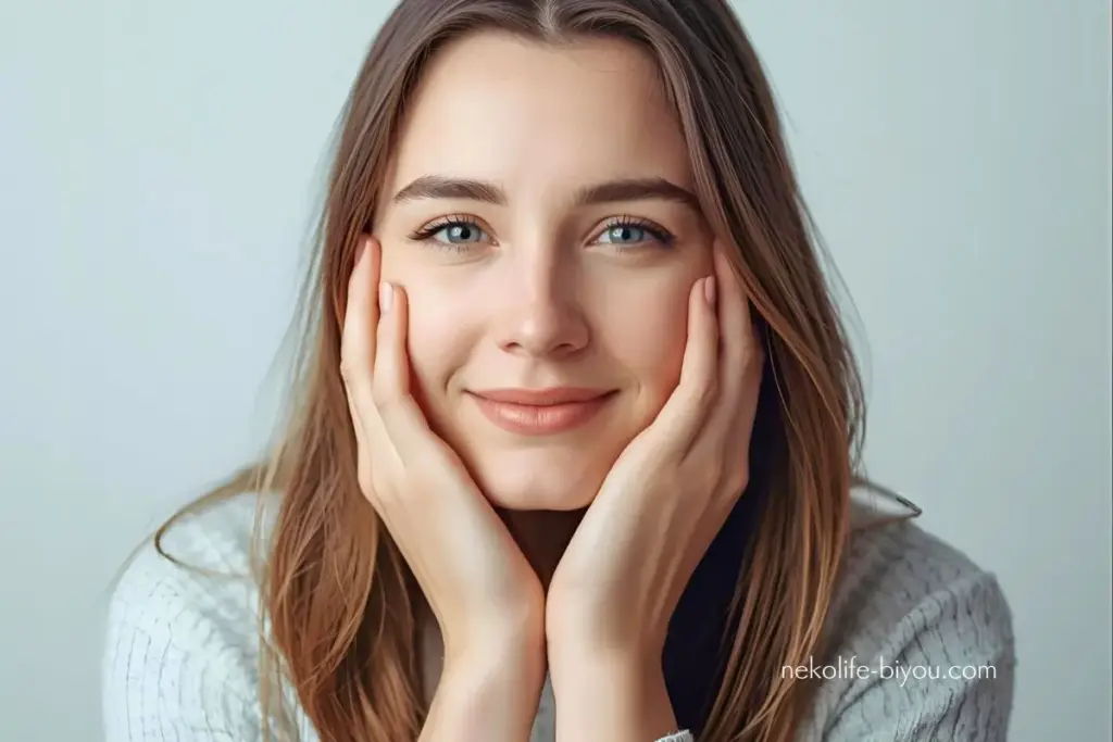 自己受容の女性のイメージ｜ネロリ精油の効果と使い方｜不安をほどき、心をやわらかく整える夜の香り